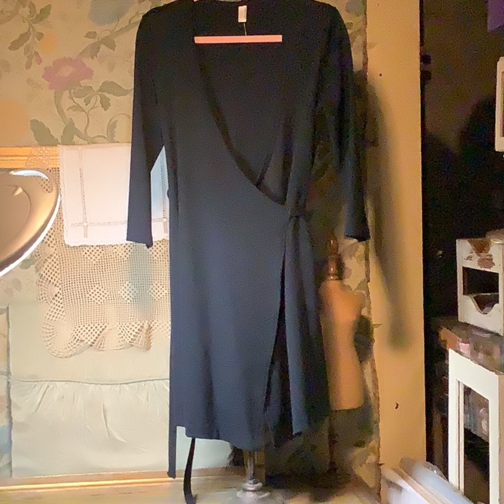 COPY - American Apparel cotton knit wrap around short dress